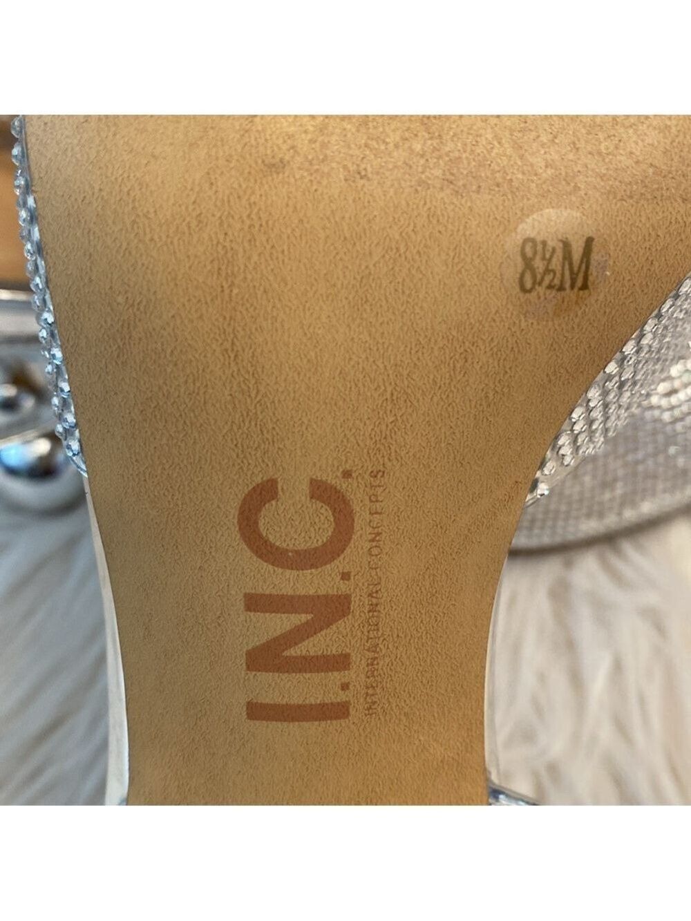 I.N.C. International Concepts Rami Silver Ankle-Strap Pumps, Size 8.5M - Picture 13 of 17